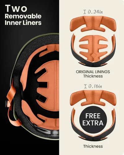 Miniatura 3 de OutdoorMaster - Casco de patineta y ciclismo, dos forros extraíbles, ventilación, para varios deportes, scooter, patinaje en línea, patinaje