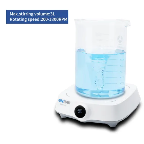 Miniatura 2 de ONiLAB Agitador magnético de 7 "con barra de agitación y barra de agitación Retriever, mezclador magnético Capacidad máxima de agitación 101.4 fl oz