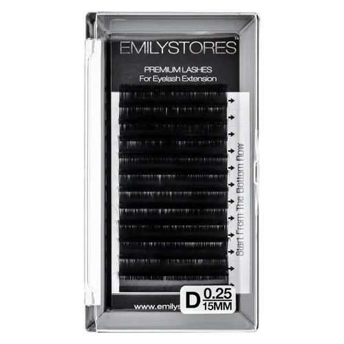 Extensiones de pestañas de 0.010 in de grosor, rizo D, 0.591 in, aspecto natural, pestañas de volumen individuales para extensiones de pestañas
