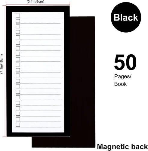 Miniatura 3 de 4 paquetes de blocs de notas magnéticos para nevera, gran almohadilla magnética para lista de comestibles para nevera, diseño completo con parte