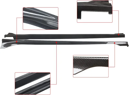 Miniatura 7 de CHIESMA Faldas laterales para Honda Civic de 11ª generación 2022-2025 Sedan y Hatchback ABS Fibra de carbono Estilo RS Estilo Rocker Extensión Panel