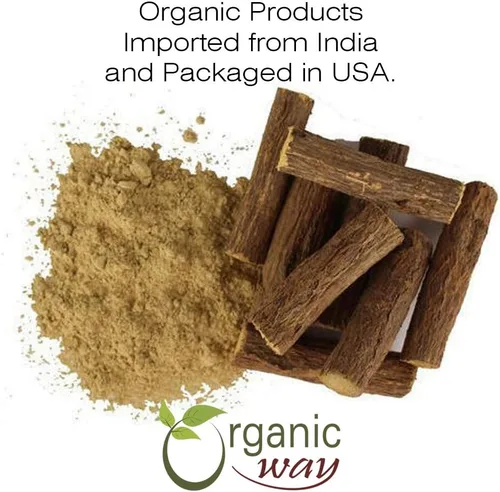 Miniatura 5 de Organic Way Polvo de raíz de regaliz (Glycyrrhiza glabra) - Té de hierbas Certificado Kosher y USDA Vegano, sin OMG y sin gluten Probado