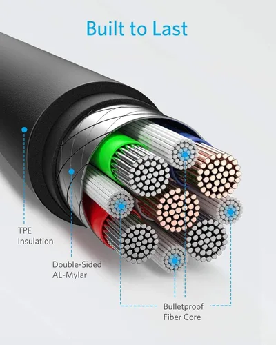 Miniatura 4 de Cable de carga USB-C tipo C de 6 pies, cable de alimentación USB largo rápido compatible con Samsung Galaxy Note 10 Plus - Galaxy Note 20 - Galaxy
