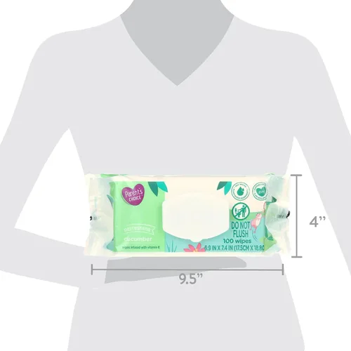 Miniatura 6 de Toallitas para bebés con aroma a pepino, 900 unidades, infundidas con vitamina E, libres de fenoxietanol, parabenos, tintes, ftalatos y alcohol