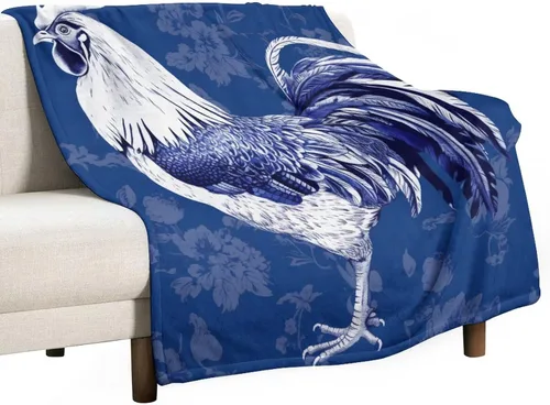 Miniatura 34 de Manta de franela de forro polar con dije de país, gallo, de 60 x 80 pulgadas, para sofá, cama, oficina, regalo para San Valentín, madre, padre