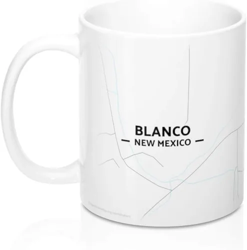 Miniatura 3 de Blanco, New Mexico NM Map Mug (11 oz)