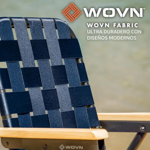 Miniatura 4 de GoSports WOVN - Silla de playa tipo mochila – 9 estilos disponibles – Silla de camping plegable de primera calidad Azul marino