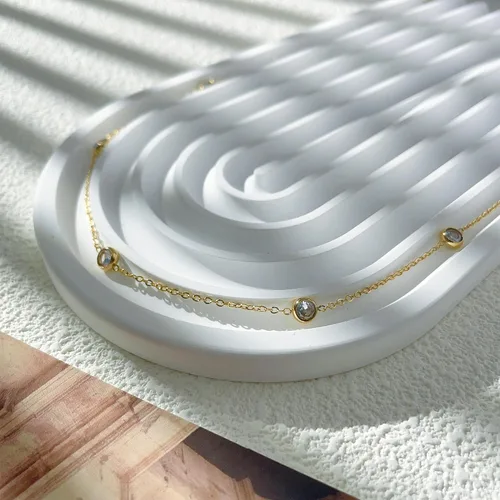 Miniatura 5 de Delicado collar de gargantilla de oro para mujer, gargantilla de mariposa con relleno de oro de 18 quilates, no se decolora, cadena pequeña