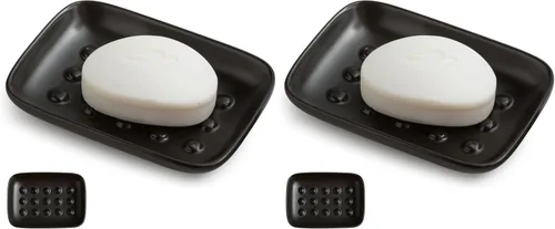 Miniatura 13 de Miamolo Jabonera limpiadora para ducha, jabonera de cerámica para barra de jabón grande, champú o esponja, bandeja ahorradora de jabón para baño