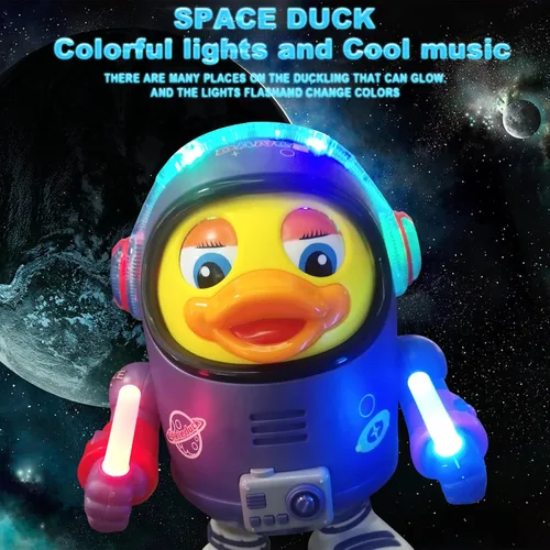 Miniatura 2 de Berry President Pato espacial eléctrico, juguetes eléctricos con luces y sonidos, juguetes de baile para niños pequeños