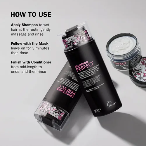Miniatura 4 de TRUSS Acondicionador perfecto para el cabello para mujeres y hombres, acondicionador de crecimiento capilar que equilibra la porosidad, promueve un