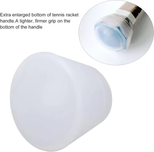 Miniatura 7 de Cubierta de extremo de raqueta de tenis, tapa de extremo de mango de raqueta de tenis, cubiertas traseras de silicona, accesorios deportivos