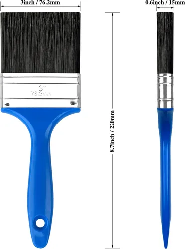 Miniatura 3 de King Origin - Brocha de pintura de 3 pulgadas, 1 paquete, pincel ancho para pintar paredes y superficies grandes, muebles, manualidades, pincel
