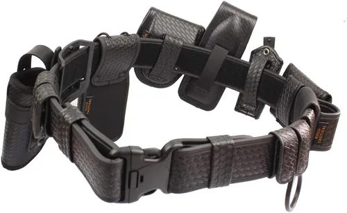 Miniatura 8 de Cinturón táctico de 10 en 1 para policía, equipo de seguridad, cinturón modular de aplicación de la ley con bolsillos Grande