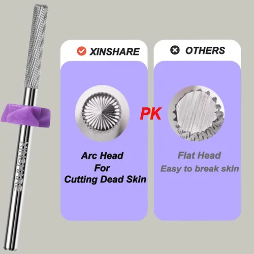 Miniatura 2 de Brocas de uñas 5 en 1, brocas de carburo de 3/32 pulgadas, de eliminación rápida de acrílico o gel duro, adecuadas para manicura, pedicura, arte