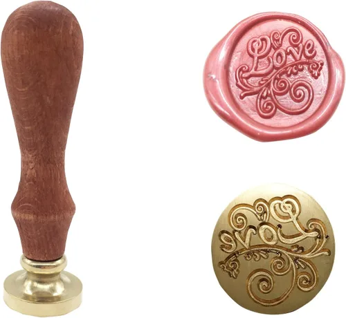 Sello de sellado de cera vintage retro clásico para artes, manualidades, símbolo romántico, sello de cera, sello de metal, saludos elegantes para
