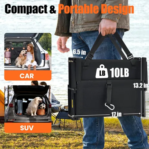 Miniatura 4 de Escaleras para perros grandes, escaleras plegables resistentes para perros, para automóvil, camión, superficie antideslizante, rampa para mascotas