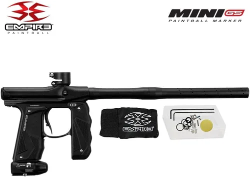 Miniatura 2 de Maddog Empire Mini GS - Marcador electrónico completo para pistola de paintball con tanque de paintball 48/3000 HPA y paquete de inicio de cargador