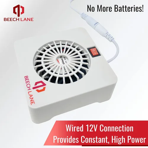 Miniatura 2 de Beech Lane Ventilador de refrigerador RV de 12 V, conexión por cable que proporciona energía constante, sin baterías, más salida de aire que