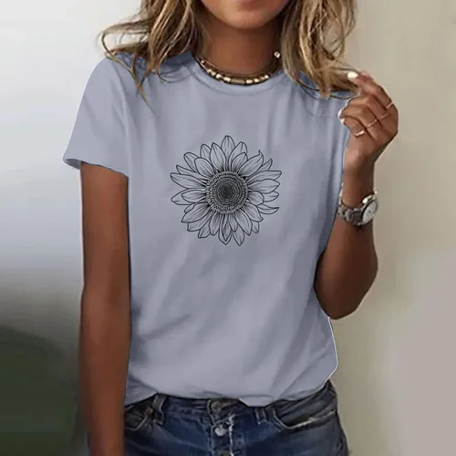 Miniatura 55 de Camiseta con estampado de animales para mujer, camiseta de libélula divertida, linda camiseta de manga corta, blusa de primavera 2023, camisas