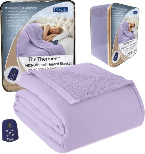 Miniatura 25 de Juego de sábanas Thermee Micro Flannel Shavel Home Products, azul, queen, Blush, Completo
