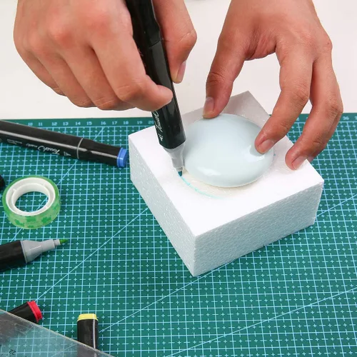 Miniatura 3 de Crafare Bloques de espuma para manualidades de 4 x 4 x 2 pulgadas, paquete de 24 ladrillos de poliestireno para artes y manualidades, proyectos