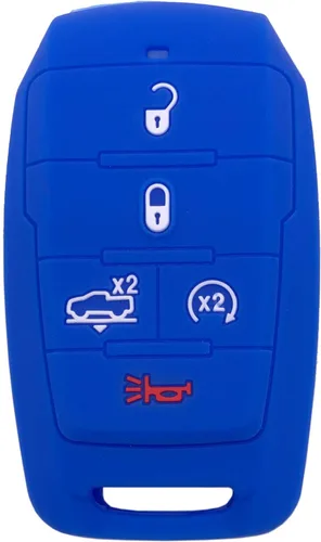 Miniatura 4 de Funda protectora de silicona para llavero de automóvil para Ram 1500 2021 2020 2019, accesorios de 5 botones de entrada sin llave, control remoto