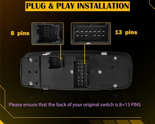 Miniatura 4 de 8 pines + 13 pines requiere comprobación. Interruptor de ventana eléctrico para Jeep Liberty y Dodge Nitro 2008-2012, Dodge Journey 2009-2010