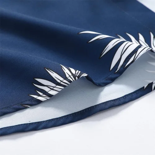 Miniatura 6 de SheLucki - Camisa hawaiana para hombre, unisex, estilo informal, manga corta, con botones y estampado de sombra de palmeras, para el verano