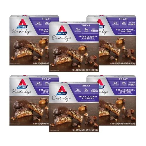 Miniatura 13 de Atkins Endulge Treat, caramelos de mantequilla de maní, 2g de carbohidratos netos, 2g de azúcar, relleno cremoso de mantequilla de maní, bajo