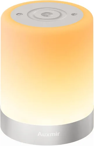 Miniatura 16 de Auxmir Luz nocturna para niños y bebés, lámpara táctil regulable para guardería, 11 colores RGB, 5 brillo, lámpara de mesa recargable portátil