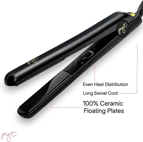 Miniatura 4 de Herramienta pro estilo PYT cerámica 1.25., Negro Estilizador profesional de iones negativos con calor ajustable para cabello fino a grueso.
