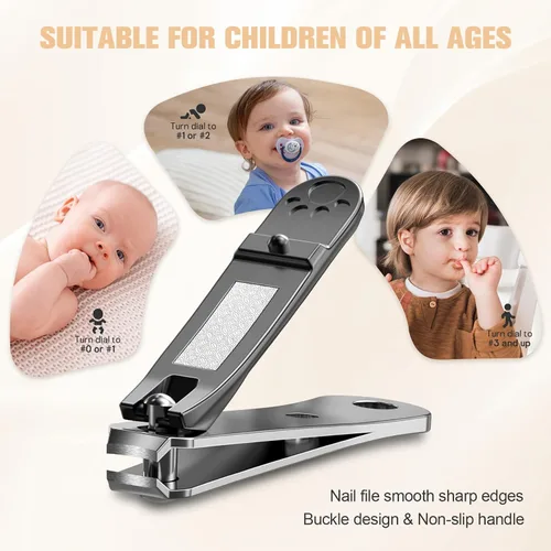 Miniatura 5 de FERYES Cortaúñas para niños – Cortador de uñas de bebé preciso de mandíbula pequeña para niños pequeños, niños, bebés – Herramienta de aseo de uñas