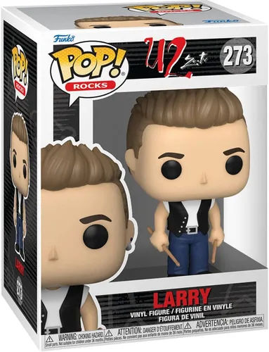 Miniatura 2 de POP Rocks: U2, ZooTV - Figura de vinilo de Larry Mullen Funko (paquete con funda protectora de caja compatible), multicolor, 3.75 pulgadas