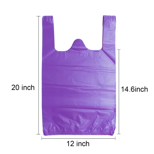 Miniatura 2 de Bolsas LazyMe para Camisetas, Bolsas de Plástico para Comestibles con Asas para Compras y Mercancía, Bolsas De Plástico Para Negocio, 12x20 Pulgadas