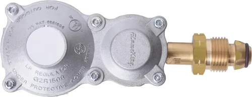 Miniatura 8 de Flame King - Regulador de propano LP de 2 etapas montado horizontalmente de 160,000 BTU con POL para casas rodantes, furgonetas, remolques