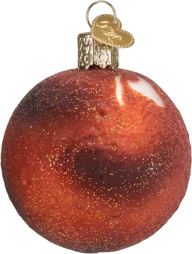 Miniatura 3 de Old World Christmas - Adorno de vidrio soplado de Marte para árbol de Navidad, decoración de vacaciones hecha a mano, colección del espacio exterior