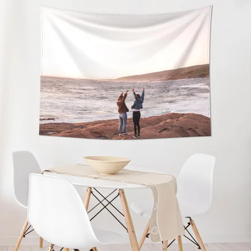 Miniatura 7 de Tapiz personalizado para cargar imágenes de boda, amor, recuerdo familiar, tapiz personalizado para el Día de la Madre, Día del Padre, tapiz