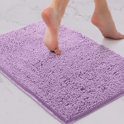 Miniatura 91 de LuxUrux Tapete de microfibra afelpada, de felpilla extrasuave, pelo largo de 1 pulgada, muy absorbente, para baño o ducha, lavar y secar a máquina