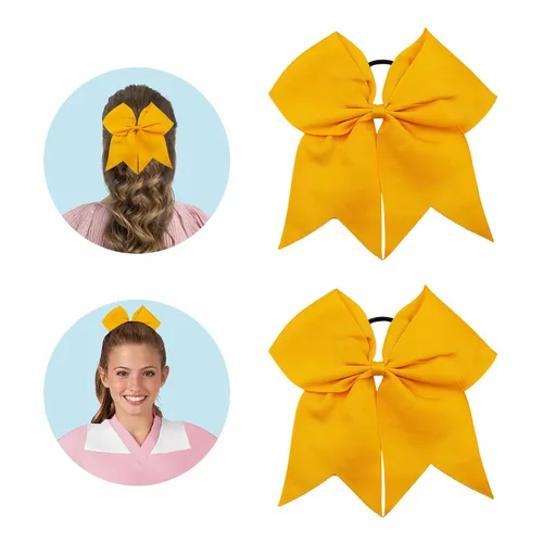 Miniatura 23 de Lazos de animación, lazo negro para animadoras, lazos de animadora para animadoras, lazos de animadora, 2 lazos grandes de 8 pulgadas para niñas
