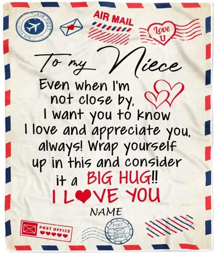 Miniatura 40 de Manta personalizada con texto en inglés «To My Niece», de Aunt Auntie Uncle Always Remember How Much I Love You Moon Butterfly Birthday Christmas