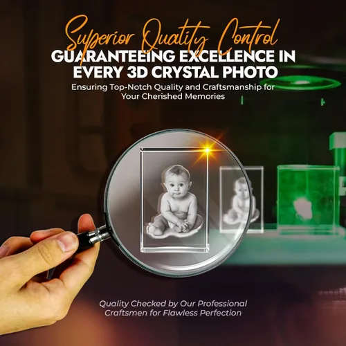 Miniatura 4 de Cristal grabado con foto 3D personalizada (corazón grande (4.92 x 4.33 x 2.3 pulgadas)