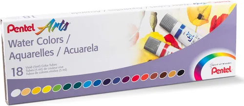 Miniatura 2 de Pentel Colores de agua para artes, colores surtidos, paquete de 18 (WFRS-18)