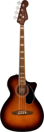 Fender Kingman V2 - Bajo acústico, 4 cuerdas, pastilla de guitarra acústica Fishman Bass con afinador, ecualizador y control de fase