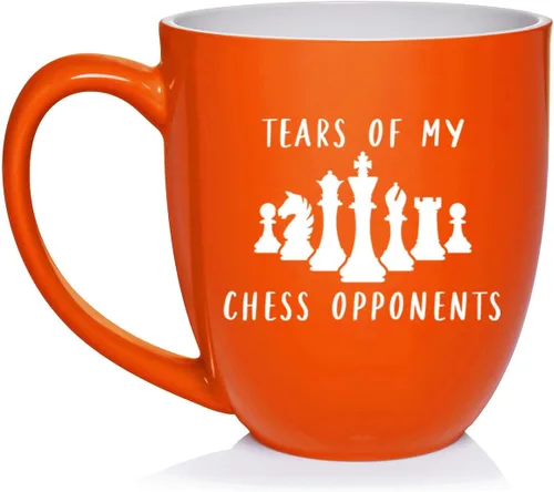 Miniatura 3 de Daylor Taza de café de cerámica con diseño de los oponentes de las lágrimas de mi ajedrez, regalo para ella, él, amigo, compañero de trabajo