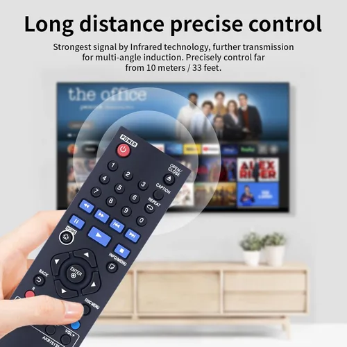 Miniatura 5 de AKB75135401 - Mando a distancia de repuesto compatible con LG Blu-Ray Disc reproductor de DVD UBK80 UP870 UP875 BPM35 BP175 BP125 BP125N BP135