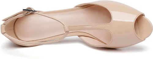 Miniatura 4 de Zamikoo Sandalias de tacón de aguja para mujer, con correa al tobillo, zapatos de vestir