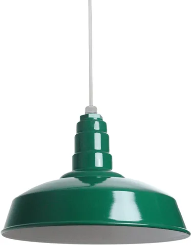 Miniatura 15 de Steel Lighting Co. Carson Barn Light Colgante montado en el techo Cúpula de 16 pulgadas Cable negro Luz de acero de estilo industrial