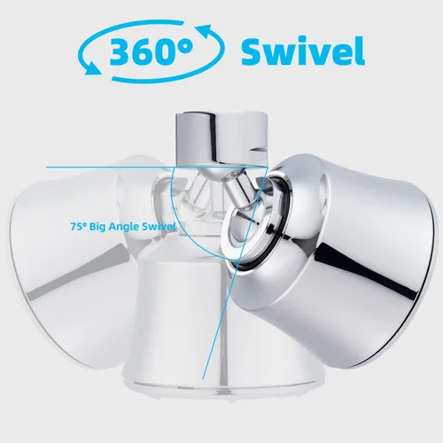 Miniatura 4 de iFealClear Cabezal de Grifo de Fregadero de Cocina, Cabezal Rociador Giratorio de 360 Grados con 4 Modos de Pulverización, Adaptador Aireador