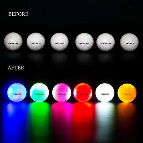 Miniatura 13 de THIODOON Glow in The Dark Golf Balls Light up Led Golf Balls Night Golf Gift Sets for Men Kids Women 6 Pack (6 Colors in one)